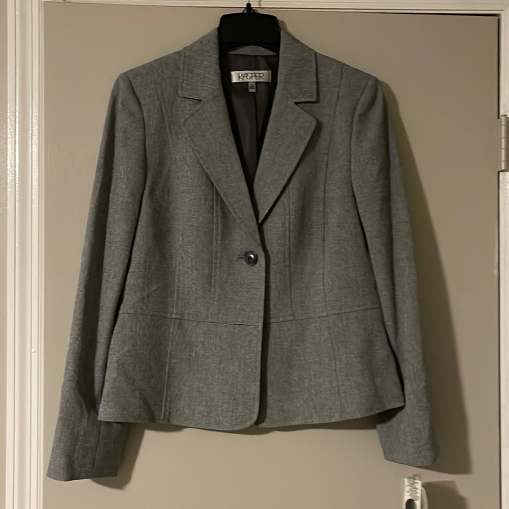 Gray business coat blazer